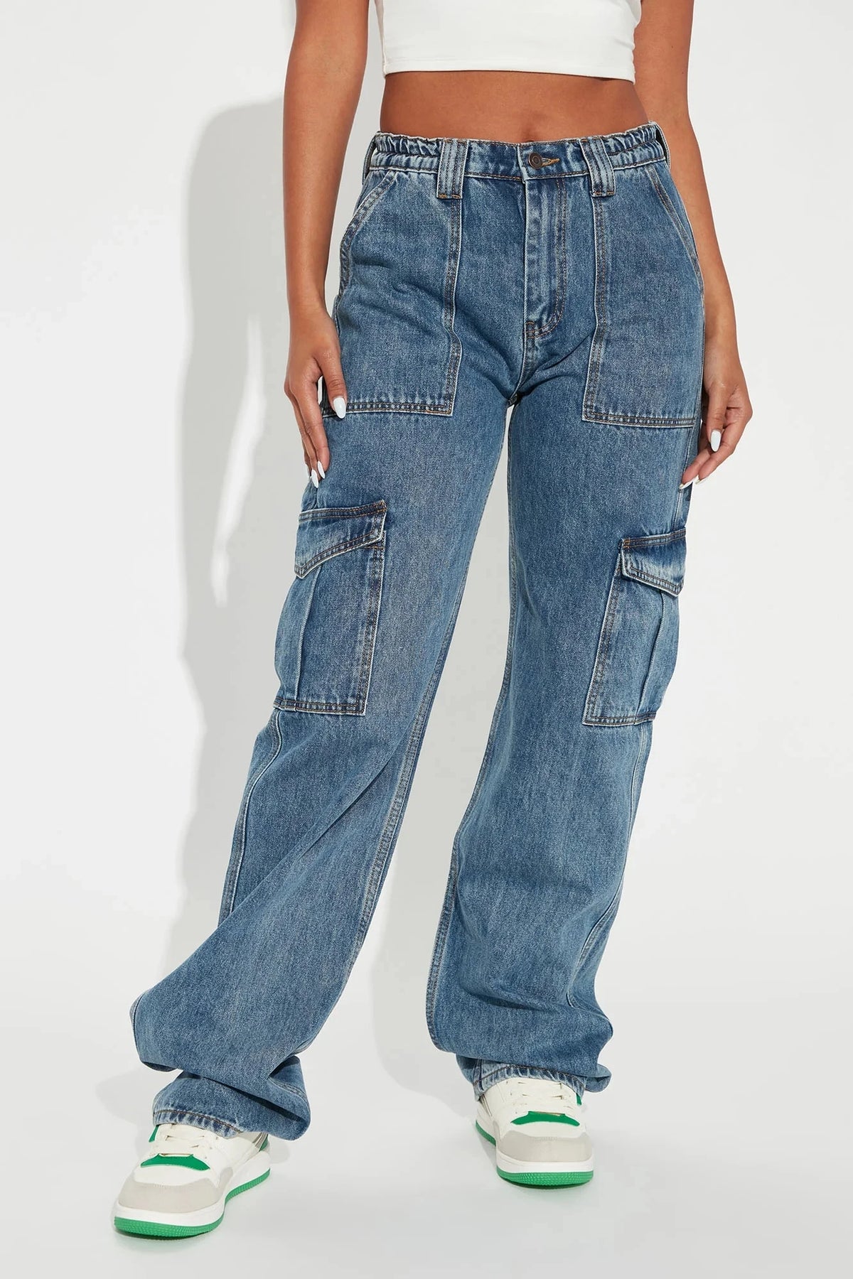Custom High Quality Plus Size Loose Denim Pants for Women Retro Wide Leg Baggy Jeans Casual Style Workwear with Large Pocket