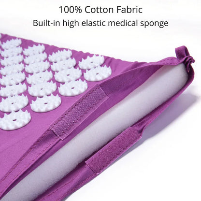 Acupressure Mat Massage Mat Pillow Set Applicator for Neck Foot Yoga Mat with Needle Back Cushion