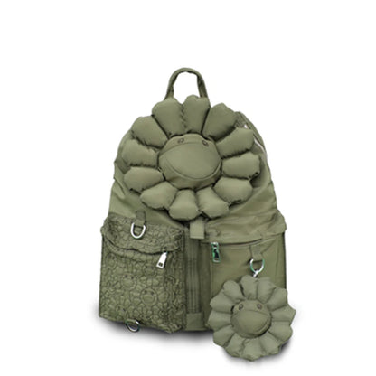 iPinee Oxford Backpack For Women Large Capacity Luxury Designer Schoolbag With Sun Flower High Quality Casual Travel Bag