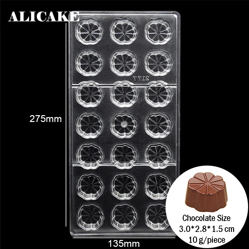 Polycarbonate Chocolate Mould Professional Molds for Candy Bonbons Bar Acrylic Mold Confectionery Baking Pastry Bakery Utensils