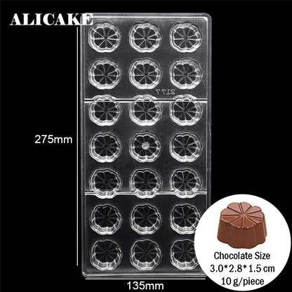 Polycarbonate Chocolate Mould Professional Molds for Candy Bonbons Bar Acrylic Mold Confectionery Baking Pastry Bakery Utensils