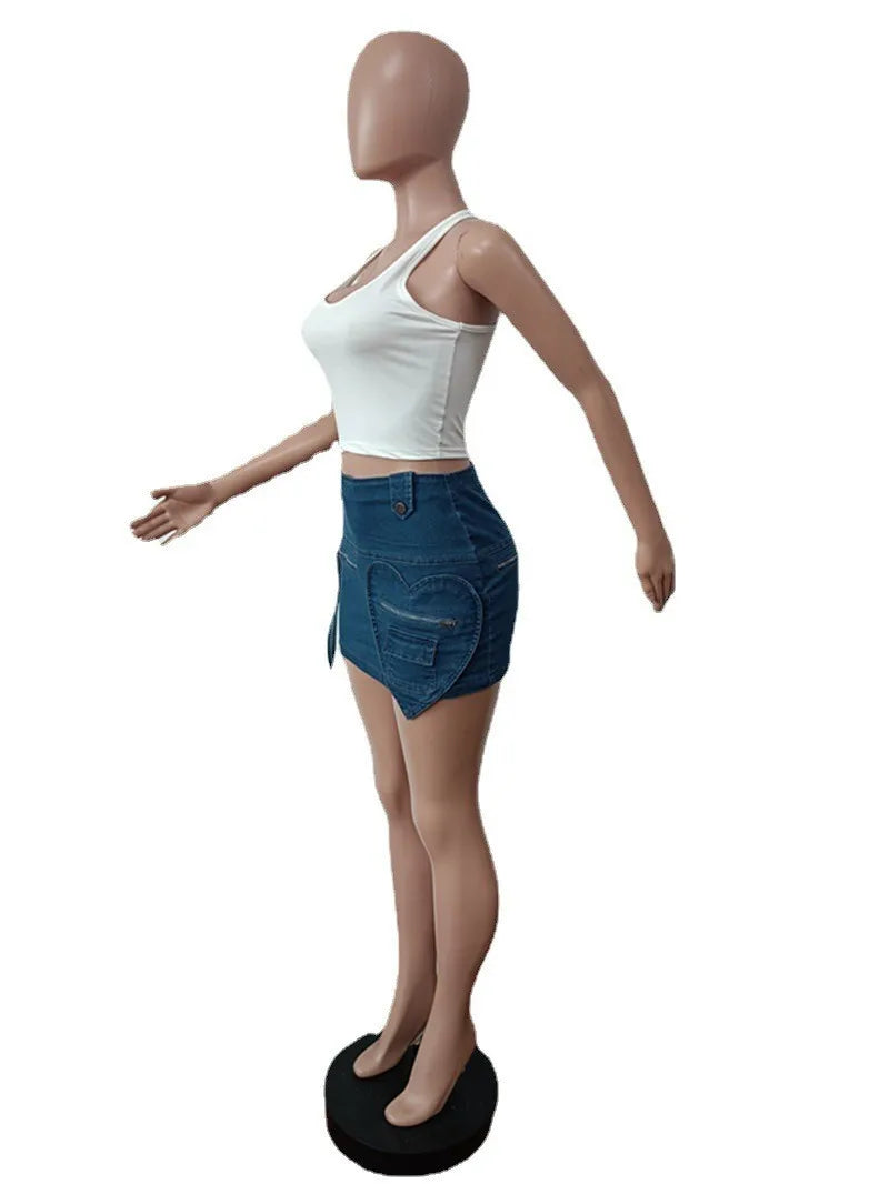 2023 Summer Clothes Skirts for Women Stylish Ladies Denim Mini Skirt 2023 Summer Wholesale Jeans Skirt With Stretch