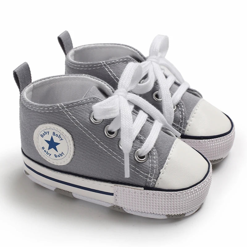 Canvas Sneakers Baby Boys Girls Shoes First Walkers Infant Toddler Anti-Slip Soft Sole Classical Newborn Baby Shoes 0-18 Months