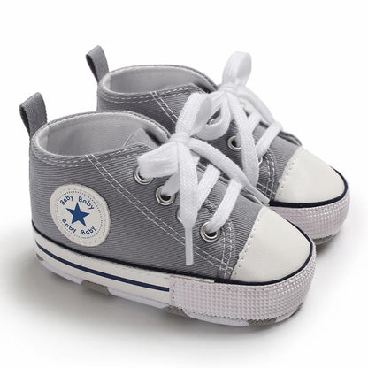 Canvas Sneakers Baby Boys Girls Shoes First Walkers Infant Toddler Anti-Slip Soft Sole Classical Newborn Baby Shoes 0-18 Months