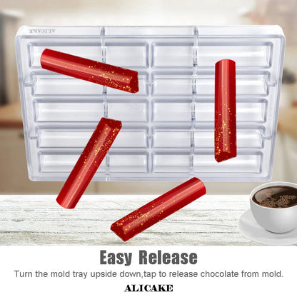 Polycarbonate Chocolate Mould Professional Molds for Candy Bonbons Bar Acrylic Mold Confectionery Baking Pastry Bakery Utensils