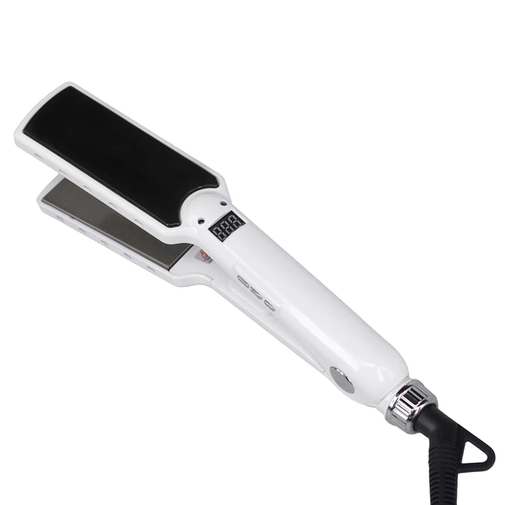 High Temperature Titanium Flat Iron Keratin Hair Straightener Professional MCH 480℉ Wide Floating Plates Straightening Irons