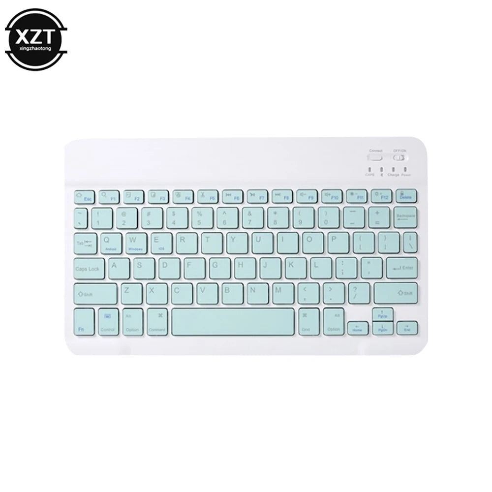 Mini Bluetooth-compatible Keyboard Wireless Keyboard For Computer Phone  English Russian Rechargable Keyboard For Ipad Tablet PC