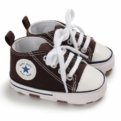 Canvas Sneakers Baby Boys Girls Shoes First Walkers Infant Toddler Anti-Slip Soft Sole Classical Newborn Baby Shoes 0-18 Months