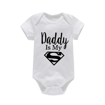 Baby Romper Newborn Baby Boys Girls Clothes Gold Daddy Is My Hero