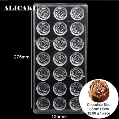 Polycarbonate Chocolate Mould Professional Molds for Candy Bonbons Bar Acrylic Mold Confectionery Baking Pastry Bakery Utensils