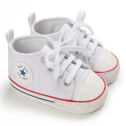 Canvas Sneakers Baby Boys Girls Shoes First Walkers Infant Toddler Anti-Slip Soft Sole Classical Newborn Baby Shoes 0-18 Months