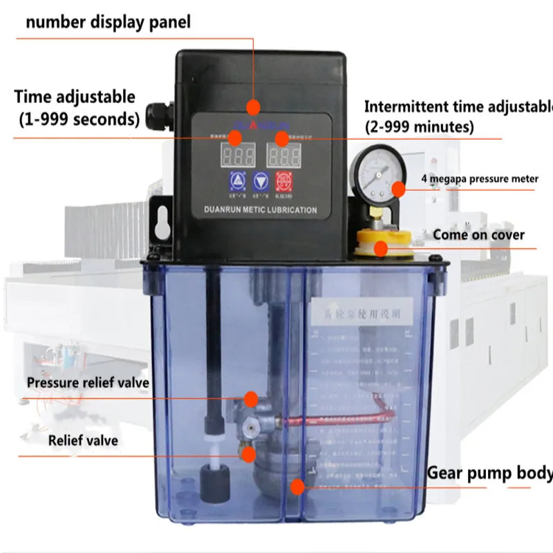 1.5L/2L Lubricant Pump Fully Automatic Fine-carved Injection Molding Machine Volume Discharge Lubricant Pump CNC Bed Gear