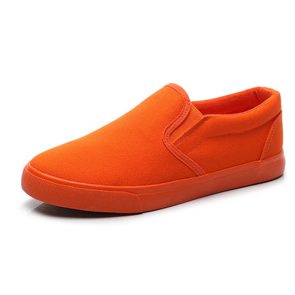 FUQIAO New Canvas Driving Shoes Men Green Black Yellow White Vulcanized Lazy Canvas Shoes Mens Designer Sneakers Fashion Men