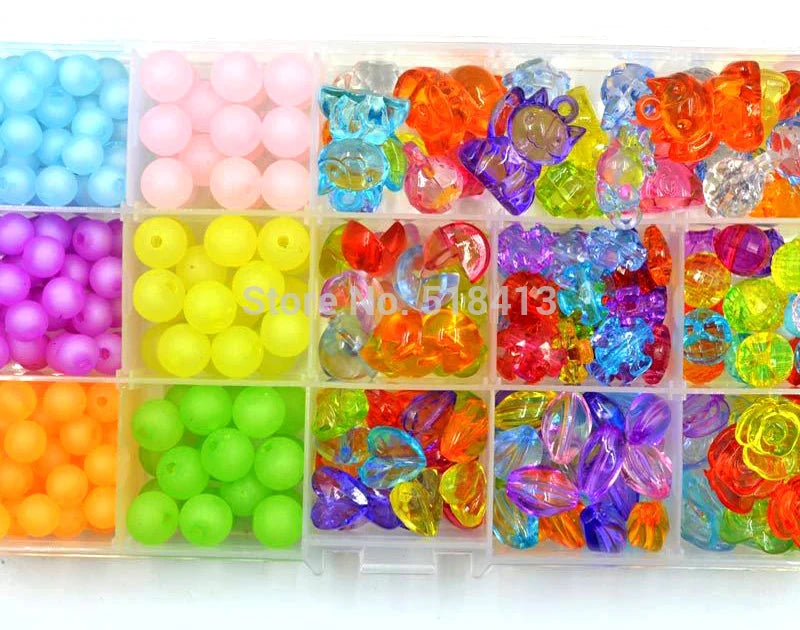 Colorful Doll Beaded Material Diy Manual Wear Beads Hand Catenary Tenth Birthday Gift Girl Children Toys Jewelry Making Suit