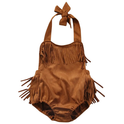 Cute Baby Girls Tassel Bodysuit Jumpsuit Summer Sunsuit Outfits Clothes 0-24M