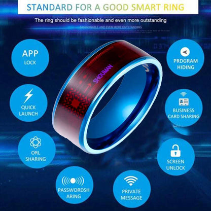 Fashion Men's Ring Magic Wear NFC Smart Ring Finger Digital Ring for Android Phones with Functional Couple Stainless Steel Ring