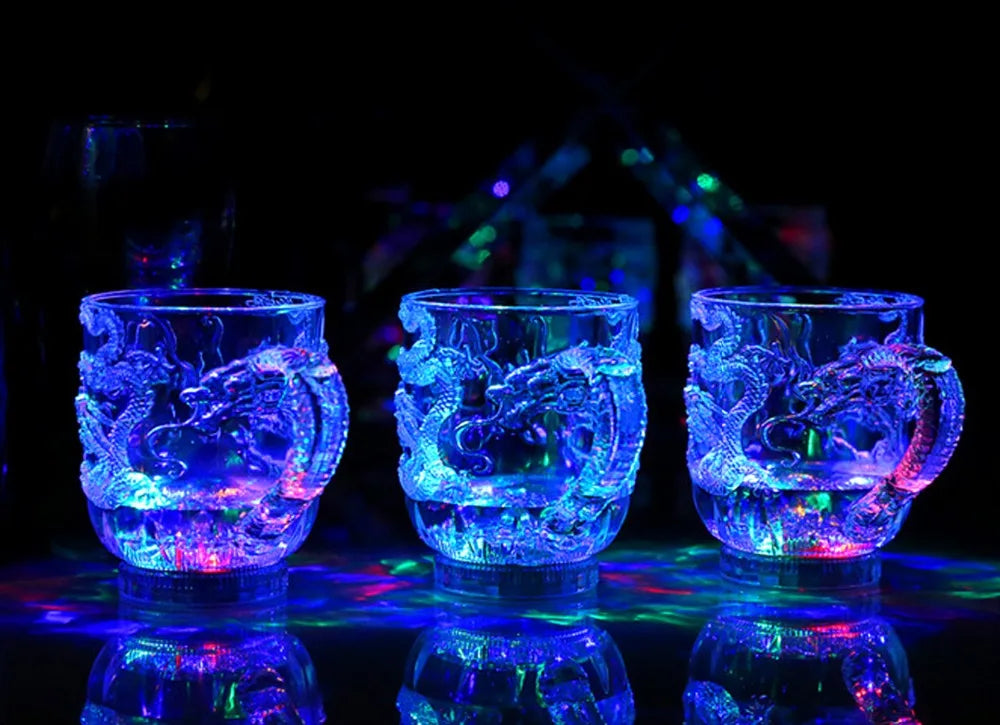 New exotic LED Colorful Flashing Cup,Dragon Wine Cup, wedding, bar, celebration props glowing toys