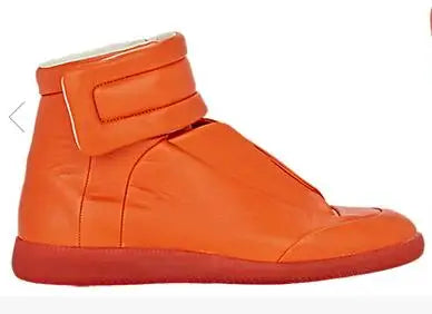 39-47 Luxury Brand Men Shoes Shiny Leather Casual Shoes Men's High Top Silvery Gold Red High Quality Men Flats Casual Shoes