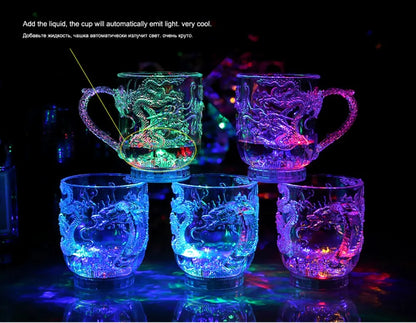 New exotic LED Colorful Flashing Cup,Dragon Wine Cup, wedding, bar, celebration props glowing toys