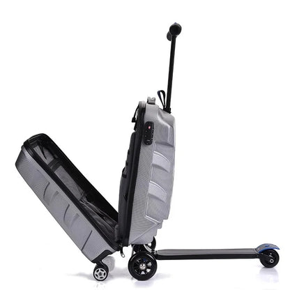 Fashion Originality Skateboard Luggage Bag Men Women Riding Suitcase On Wheels Scooter Carry on Travel Luggage Trolley Valise