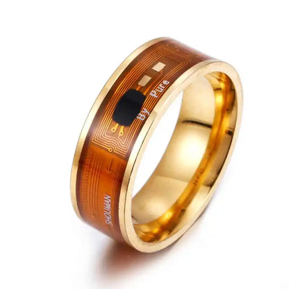 Fashion Men's Ring Magic Wear NFC Smart Ring Finger Digital Ring for Android Phones with Functional Couple Stainless Steel Ring