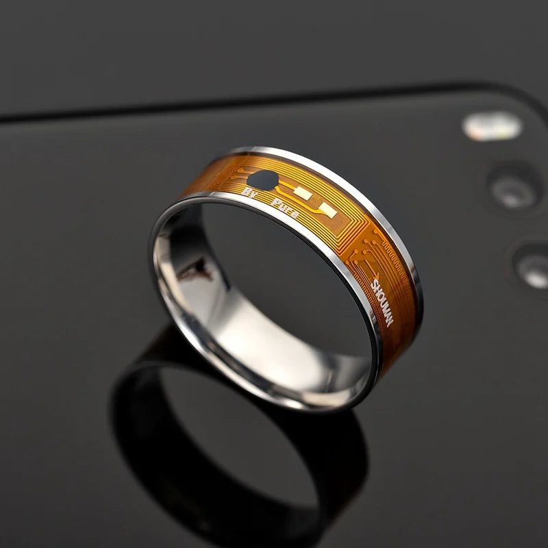 Fashion Men's Ring Magic Wear NFC Smart Ring Finger Digital Ring for Android Phones with Functional Couple Stainless Steel Ring