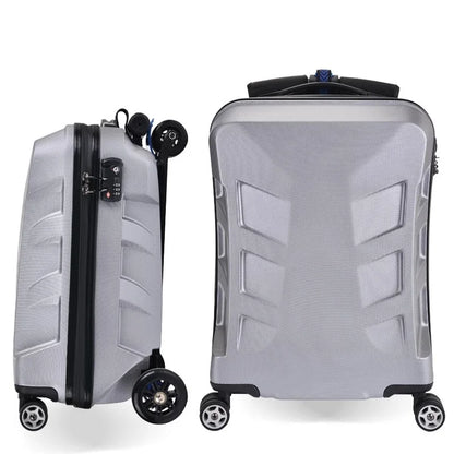 Fashion Originality Skateboard Luggage Bag Men Women Riding Suitcase On Wheels Scooter Carry on Travel Luggage Trolley Valise