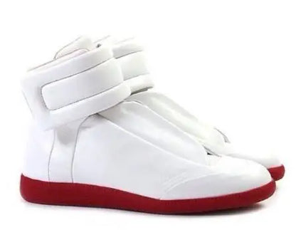 39-47 Luxury Brand Men Shoes Shiny Leather Casual Shoes Men's High Top Silvery Gold Red High Quality Men Flats Casual Shoes