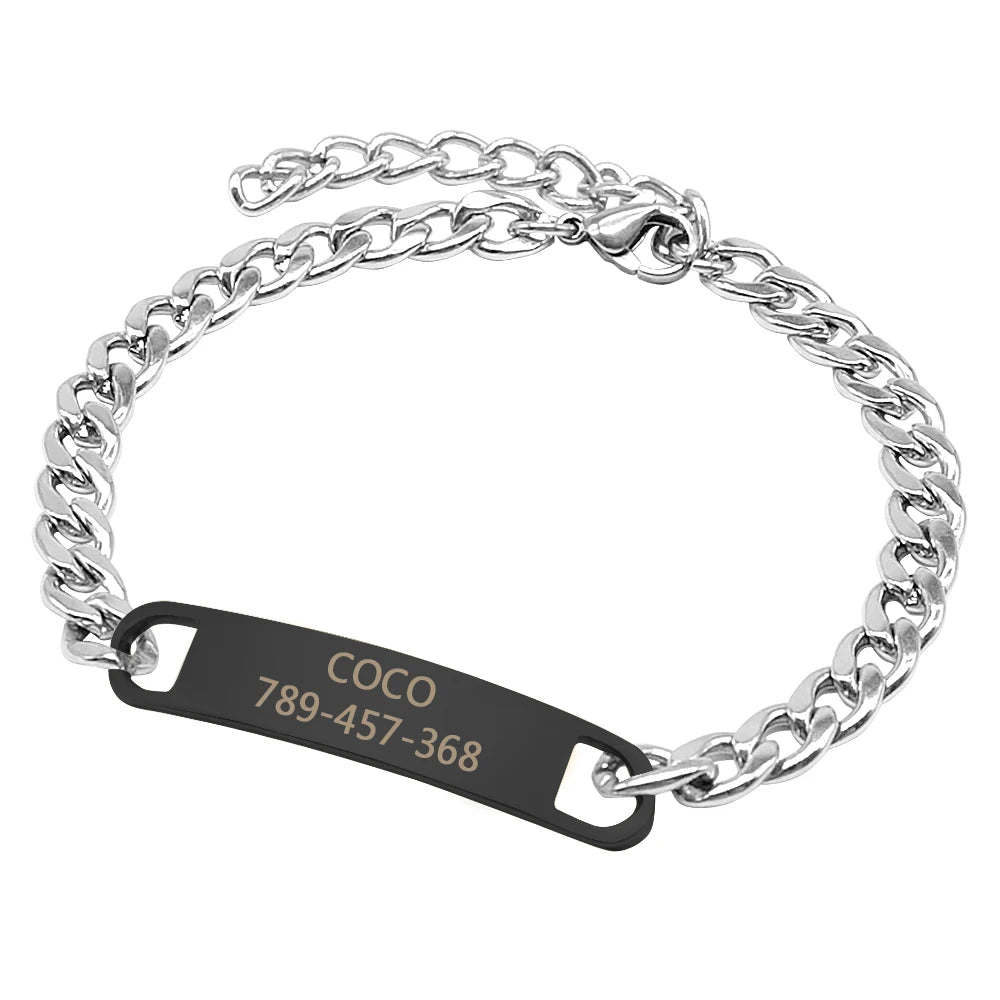 Personalized Cat Dog Chain Collar Customized Engraved Pet Collars Small Dogs Cats Necklace NamePlate Chihuahua Yorkshire