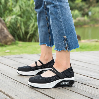 Plus Size 35-42 Flat Platform Sneakers Women Shoes Summer Breathable Slip On Walking Shoes for Mother tenis feminino WSH3283