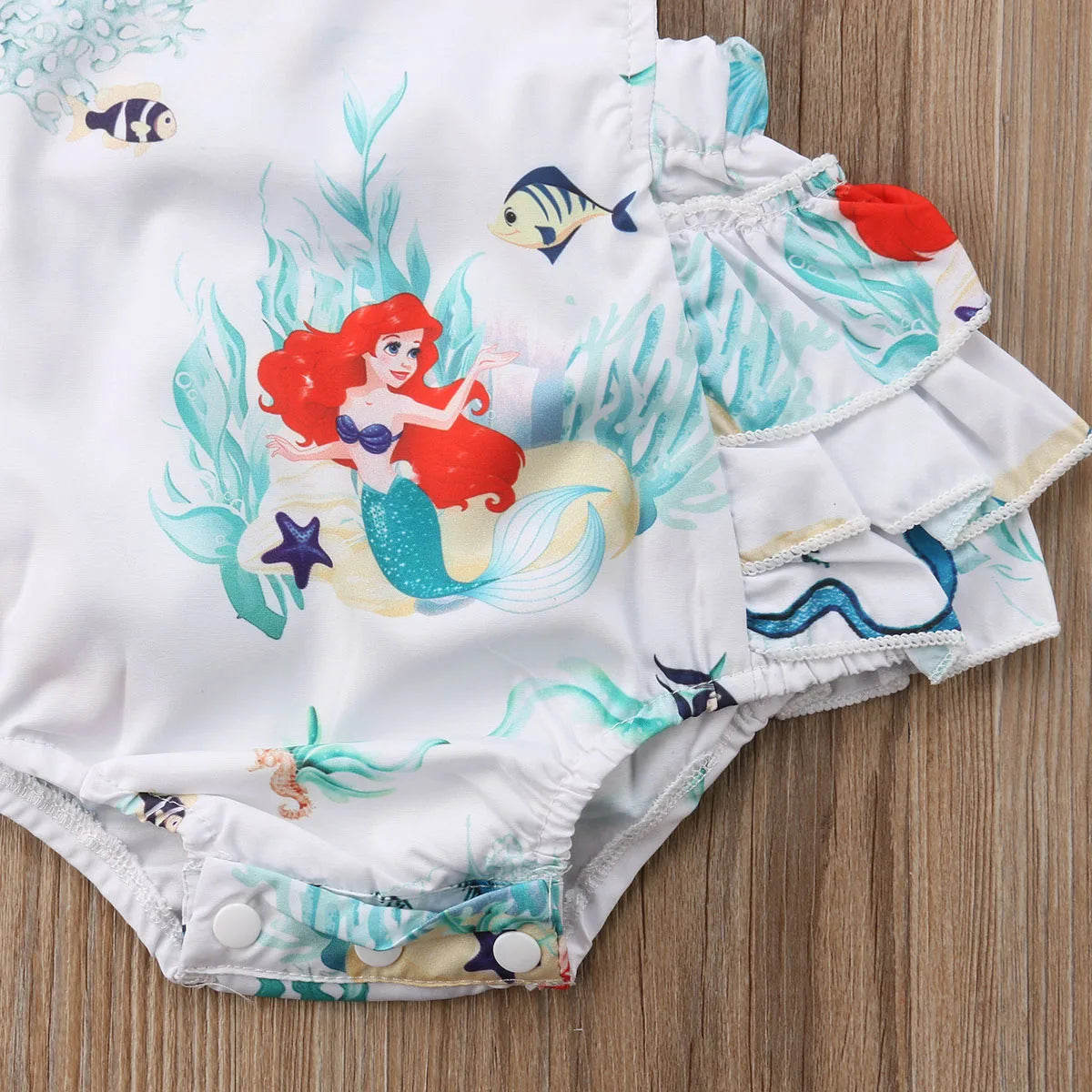2018 Brand New Infant Newborn Cute Toddler Baby Girls Lace Bodysuit Jumpsuit Outfits Fish Clothes Headband 2Pcs Sets