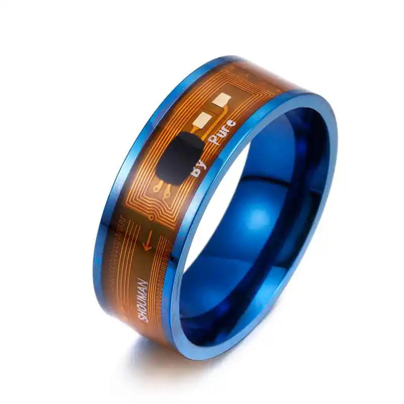Fashion Men's Ring Magic Wear NFC Smart Ring Finger Digital Ring for Android Phones with Functional Couple Stainless Steel Ring