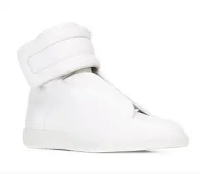 39-47 Luxury Brand Men Shoes Shiny Leather Casual Shoes Men's High Top Silvery Gold Red High Quality Men Flats Casual Shoes
