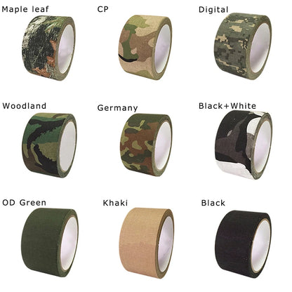5M Outdoor Camouflage Tape WRAP Hunting Waterproof Self Adhesive Camo