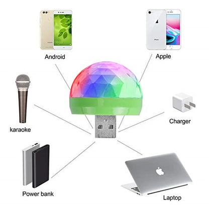 USB Mini Disco Lights,Portable Home Party Light,DC 5V USB Powered Led Stage Party Ball DJ Lighting,Karaoke Party Led Christmas