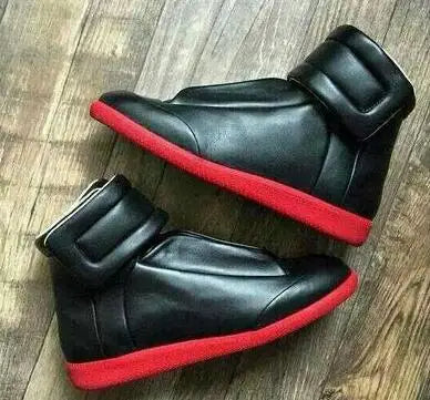 39-47 Luxury Brand Men Shoes Shiny Leather Casual Shoes Men's High Top Silvery Gold Red High Quality Men Flats Casual Shoes