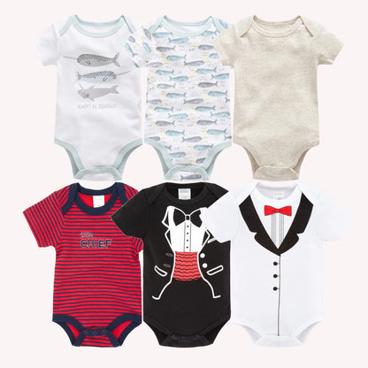 Kavkas Baby Girls Bodysuits 6/3 pcs/lot Summer Cotton Baby Clothes Short Sleeve Newborn body bebe 0-3 months Infant Clothing