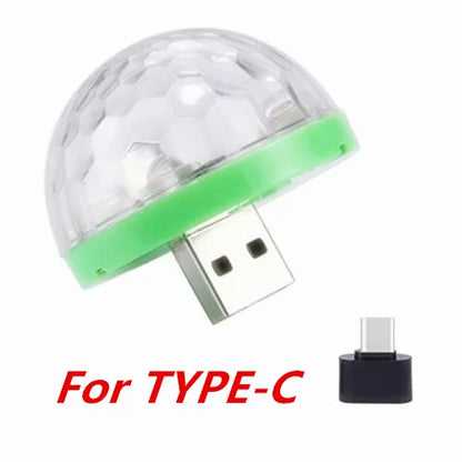 USB Mini Disco Lights,Portable Home Party Light,DC 5V USB Powered Led Stage Party Ball DJ Lighting,Karaoke Party Led Christmas