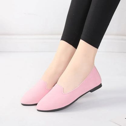 Spring Summer Women Flat Shoes Woman Ballet Flats Candy Color Ladies Shoes Large Size Autumn Casual Shoes Women Loafers WSH2216
