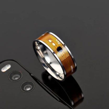 Fashion Men's Ring Magic Wear NFC Smart Ring Finger Digital Ring for Android Phones with Functional Couple Stainless Steel Ring