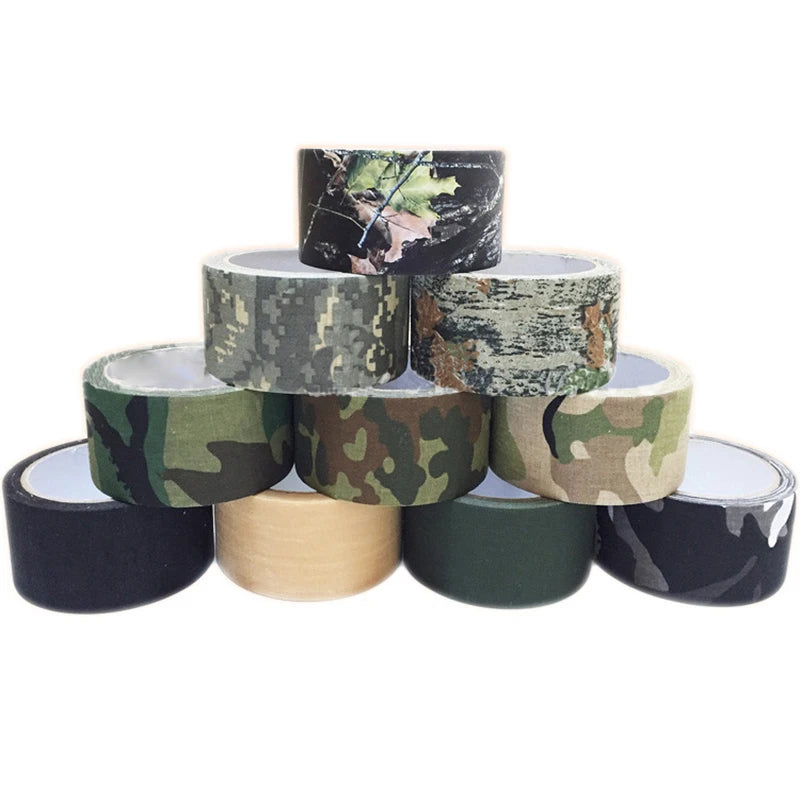 5M Outdoor Camouflage Tape WRAP Hunting Waterproof Self Adhesive Camo