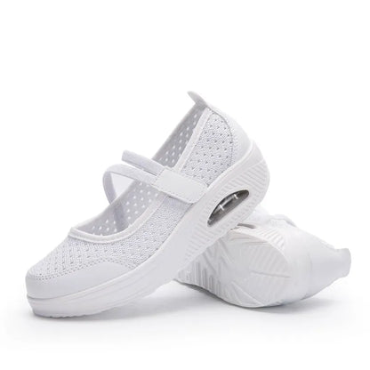 Plus Size 35-42 Flat Platform Sneakers Women Shoes Summer Breathable Slip On Walking Shoes for Mother tenis feminino WSH3283