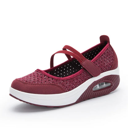Plus Size 35-42 Flat Platform Sneakers Women Shoes Summer Breathable Slip On Walking Shoes for Mother tenis feminino WSH3283