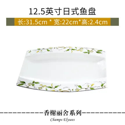Tangshan Bone Porcelain Bowls and Dishes with Pottery Bowls and Plates with Soup Bowls and Noodles