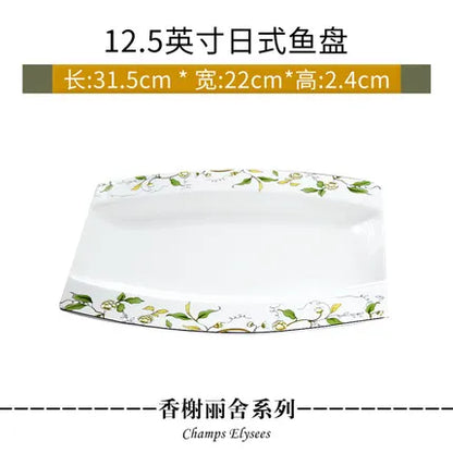 Tangshan Bone Porcelain Bowls and Dishes with Pottery Bowls and Plates with Soup Bowls and Noodles