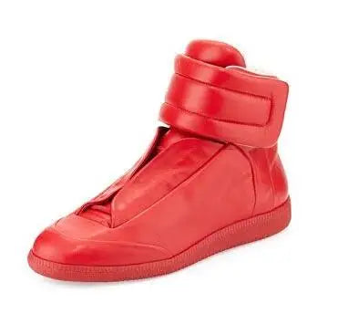 39-47 Luxury Brand Men Shoes Shiny Leather Casual Shoes Men's High Top Silvery Gold Red High Quality Men Flats Casual Shoes
