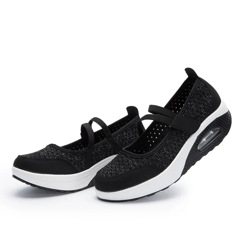 Plus Size 35-42 Flat Platform Sneakers Women Shoes Summer Breathable Slip On Walking Shoes for Mother tenis feminino WSH3283