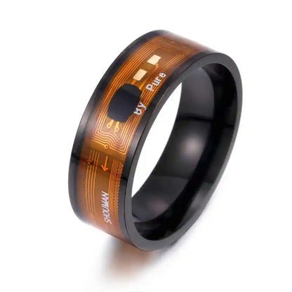 Fashion Men's Ring Magic Wear NFC Smart Ring Finger Digital Ring for Android Phones with Functional Couple Stainless Steel Ring