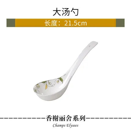Tangshan Bone Porcelain Bowls and Dishes with Pottery Bowls and Plates with Soup Bowls and Noodles
