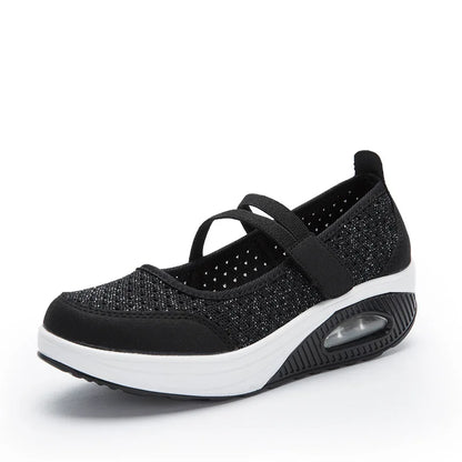 Plus Size 35-42 Flat Platform Sneakers Women Shoes Summer Breathable Slip On Walking Shoes for Mother tenis feminino WSH3283